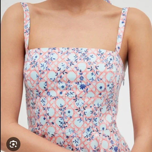 Hill House Margot Dress Pink Basketweave Large - Picture 3 of 11